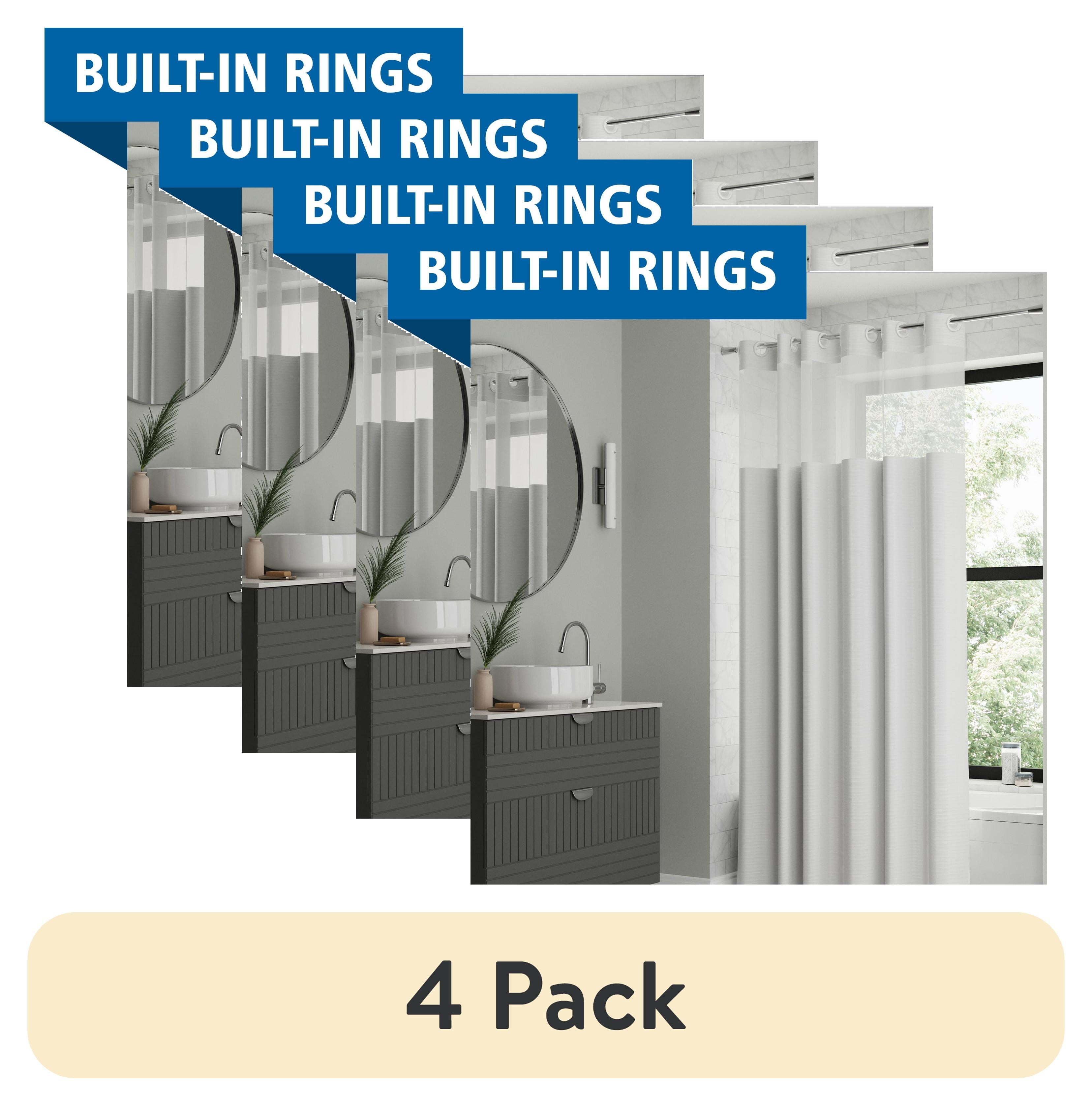 Mainstays Ombre Sweep Easy Hang Hookless Fabric Shower Curtain, 70" x 74", Blue, Green, Taupe