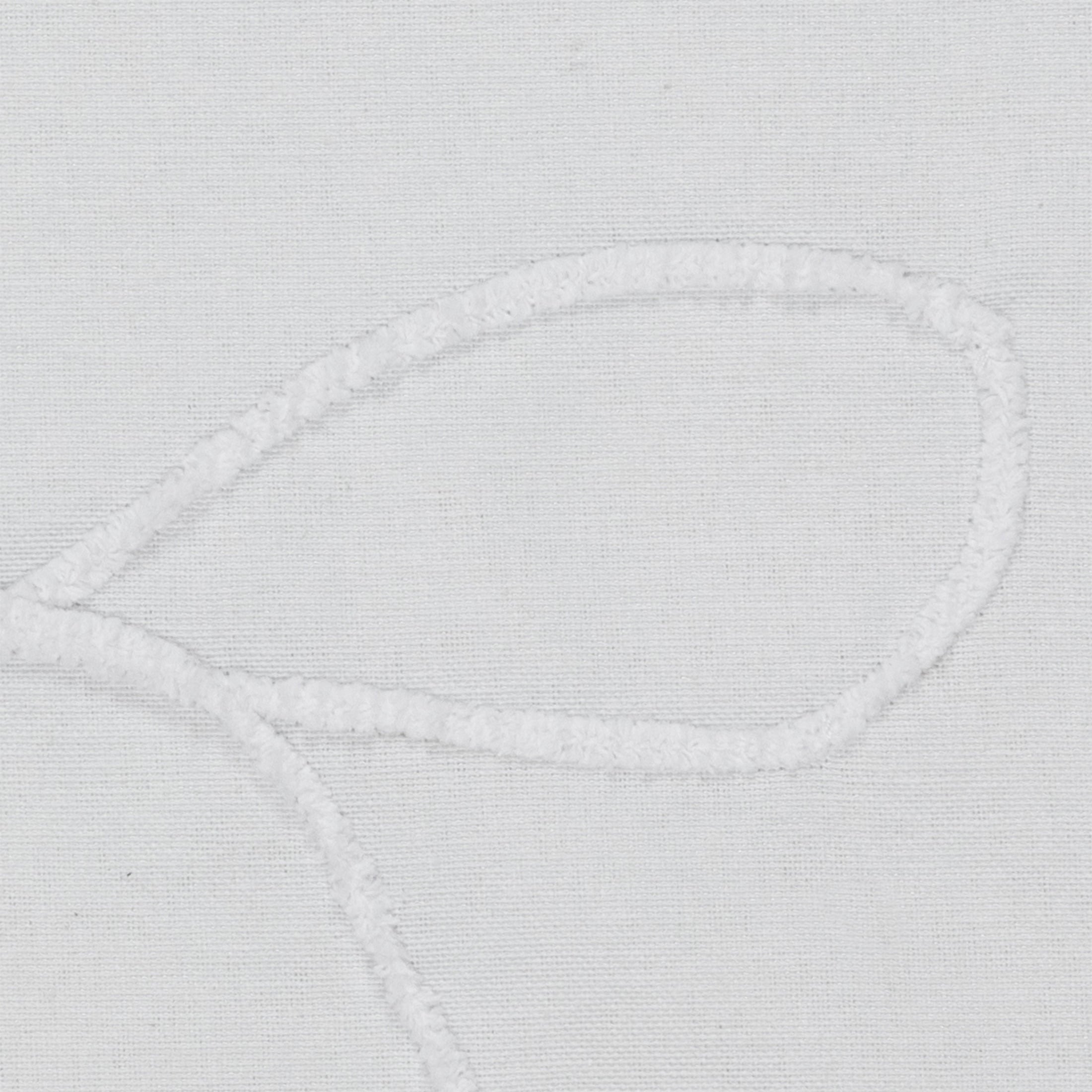 My Texas House White/White Embroidered Holiday Farmhouse Bow Cotton Shower Curtain, 72" x 72