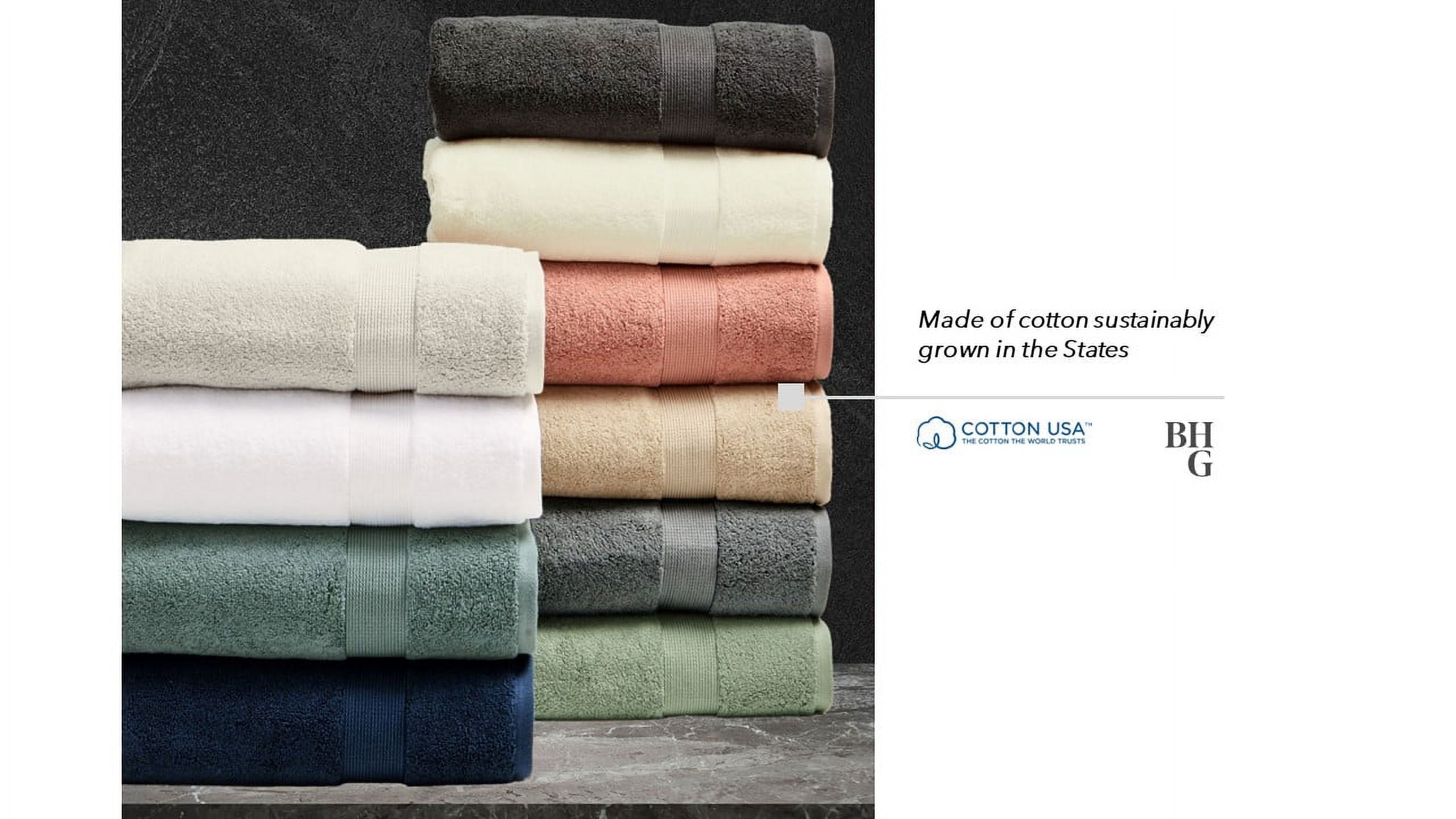 Better Homes & Gardens Signature Soft Solid Cotton Bath Towel, Vanilla Dream