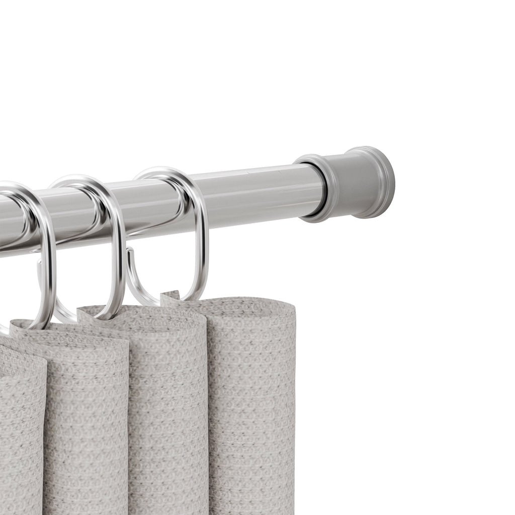 Mainstays Adjustable Tension Shower Curtain Rod, 44" - 72", Easy to Install, No Drilling, Chrome