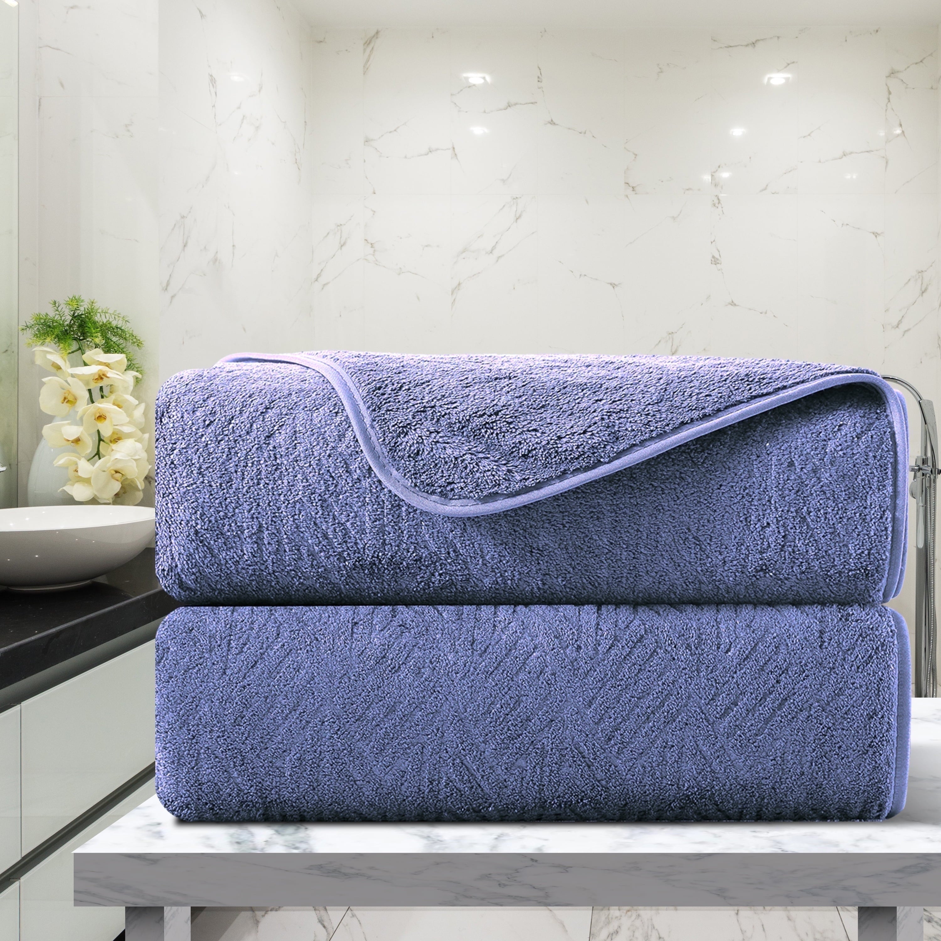 Green Essen 4 Pack Oversized Bath Towel Sets 700 GSM Soft Shower Towels 35 x 70 Inches Quick Dry Bath Sheets Highly Absorbent Bath Towel Clearance for Bathroom Spa Hotel Gym(Dark Grey)