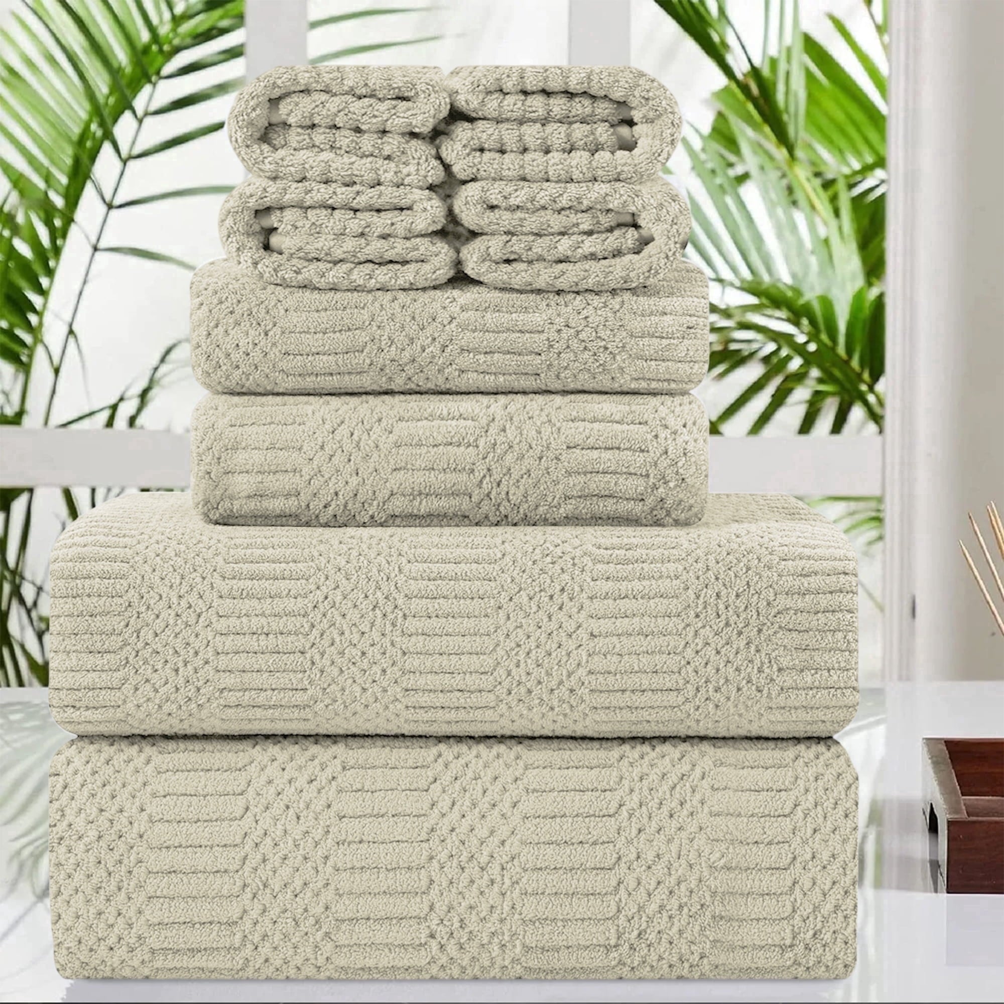 Jessy Home 4 Pack Large Bath Towel Set 600 GSM Ultra Soft Oversized White Towel Set 35"x70" Extra Large Bath Sheets
