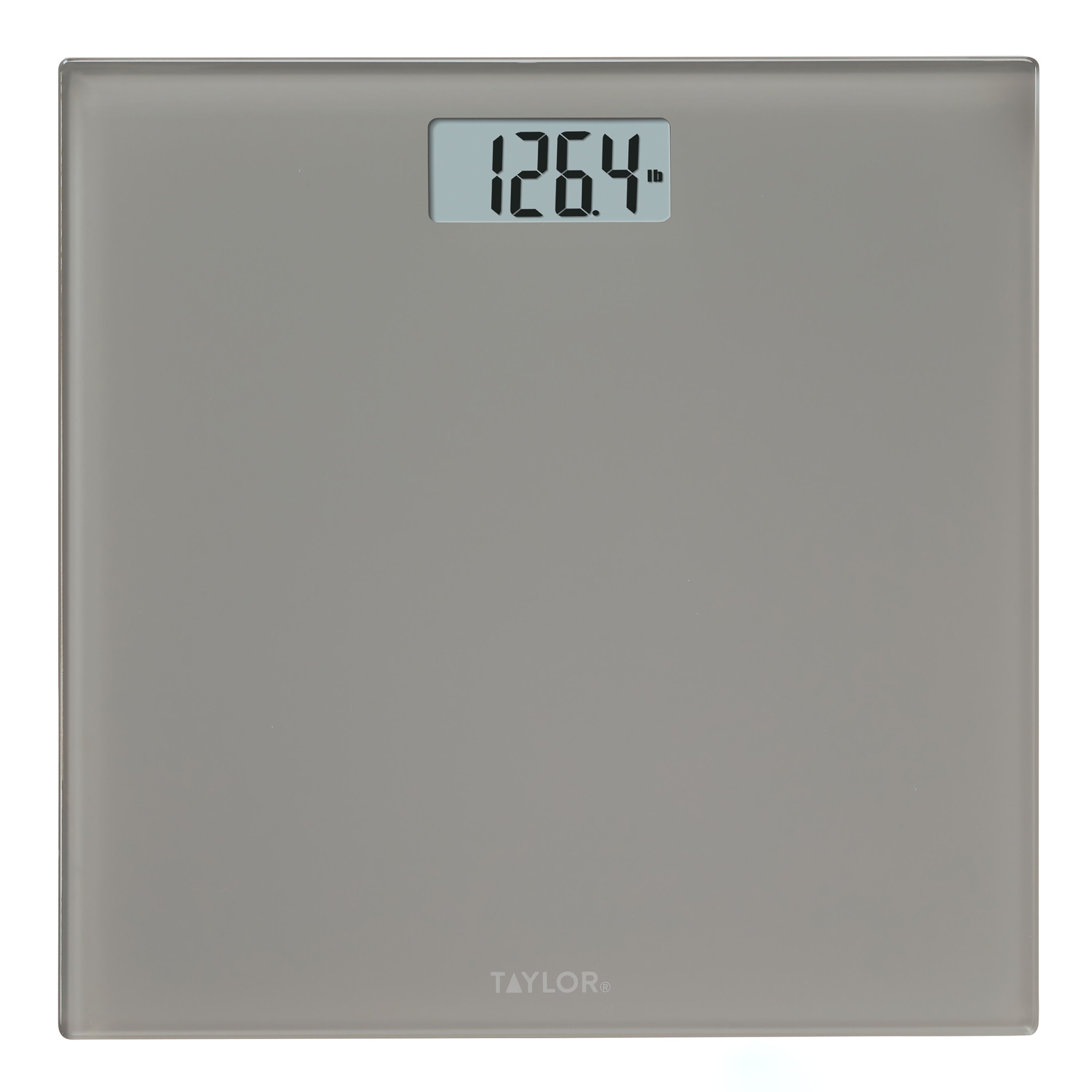 Taylor 11.0" x 11.0" Digital Glass Body Weight Scale Battery Powered, FSA HSA Eligible, 350 lb Capacity, Gray