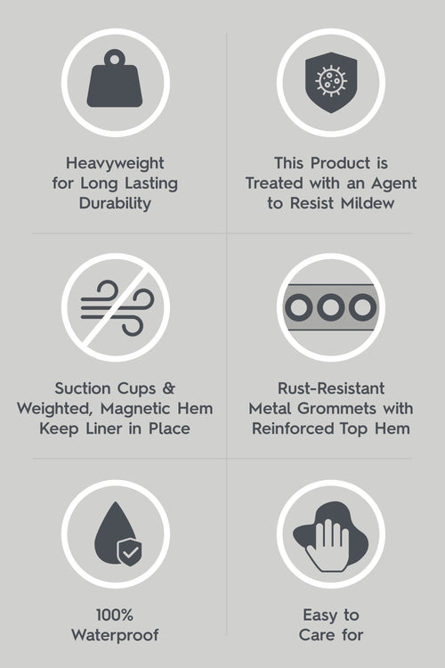 Better Homes & Gardens Heavyweight PEVA Shower Liner, 70" W x 72" H, Soft Silver