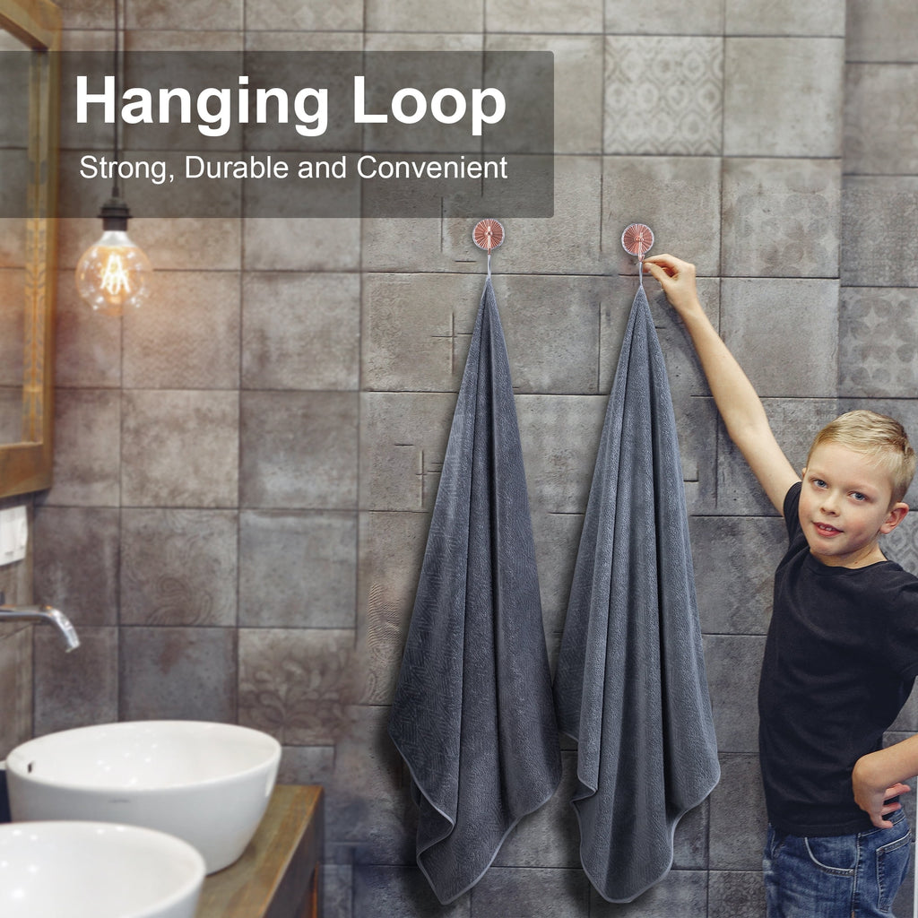 Green Essen 4 Pack Oversized Bath Towel Sets 700 GSM Soft Shower Towels 35 x 70 Inches Quick Dry Bath Sheets Highly Absorbent Bath Towel Clearance for Bathroom Spa Hotel Gym(Dark Grey)